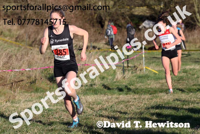 Girls under-15s North Eastern Cross Country, 2018 Northern Cross Country Champs., Wrekenton, Gateshead. Photo:  David T. Hewitson/Sports for All Pics